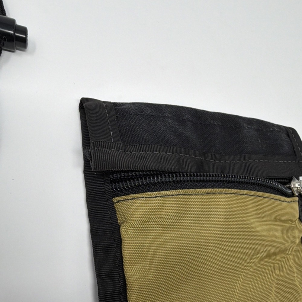Eddie Bauer Utility Neck Pouch Belt Loop Two Pocket Black Khaki - Picture 10 of 12